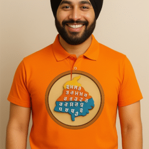 Orange T- Shirt- ( Map Of Punjab)